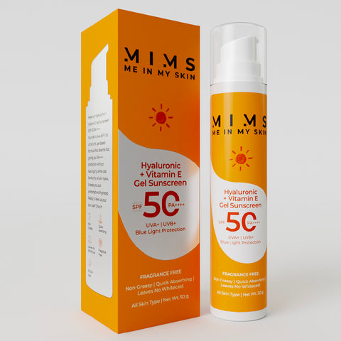Hyaluronic + Vitamin E gel Sunscreen | SPF 50 PA++++