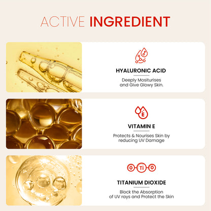 Hyaluronic + Vitamin E gel Sunscreen | SPF 50 PA++++